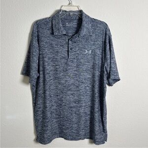 Under Armour Men's Performance 2.0 Golf Polo Steel Gray Size Large Relaxed Fit